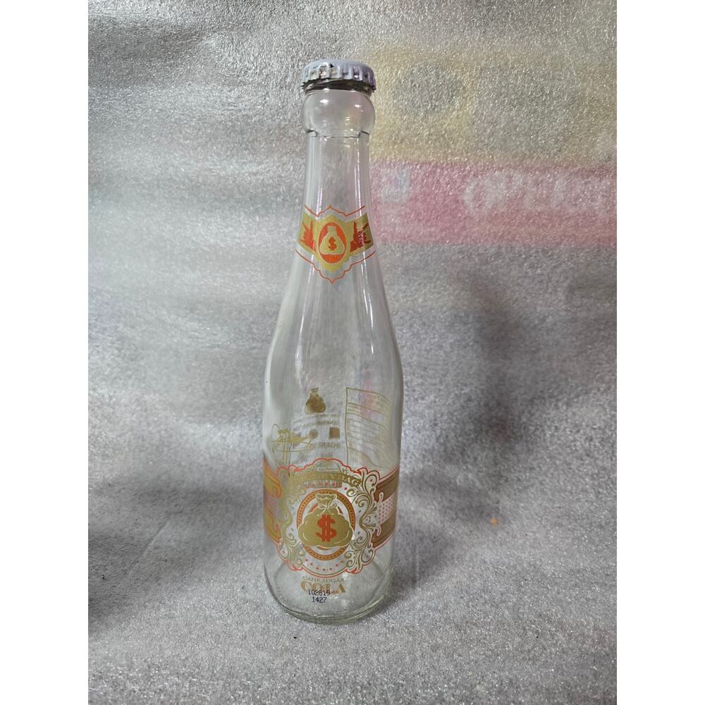 2017 Gene Simmons Empty Money Bag Cane Sugar  Cola Bottle with Cap 9" Tall